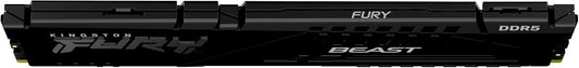 Kingston Fury Beast Black DDR5 32GB 5600MT/s CL36 DIMM Desktop Gaming Memory Single Module AMD Expo and Intel XMP - KF556C36BBE-32