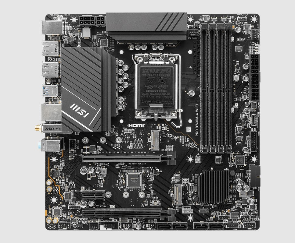 MSI PRO B760M A WIFI ATX Motherboard, 4x DDR5~256GB, 2x HDMI™,  2x PCI-E x 16, image 1