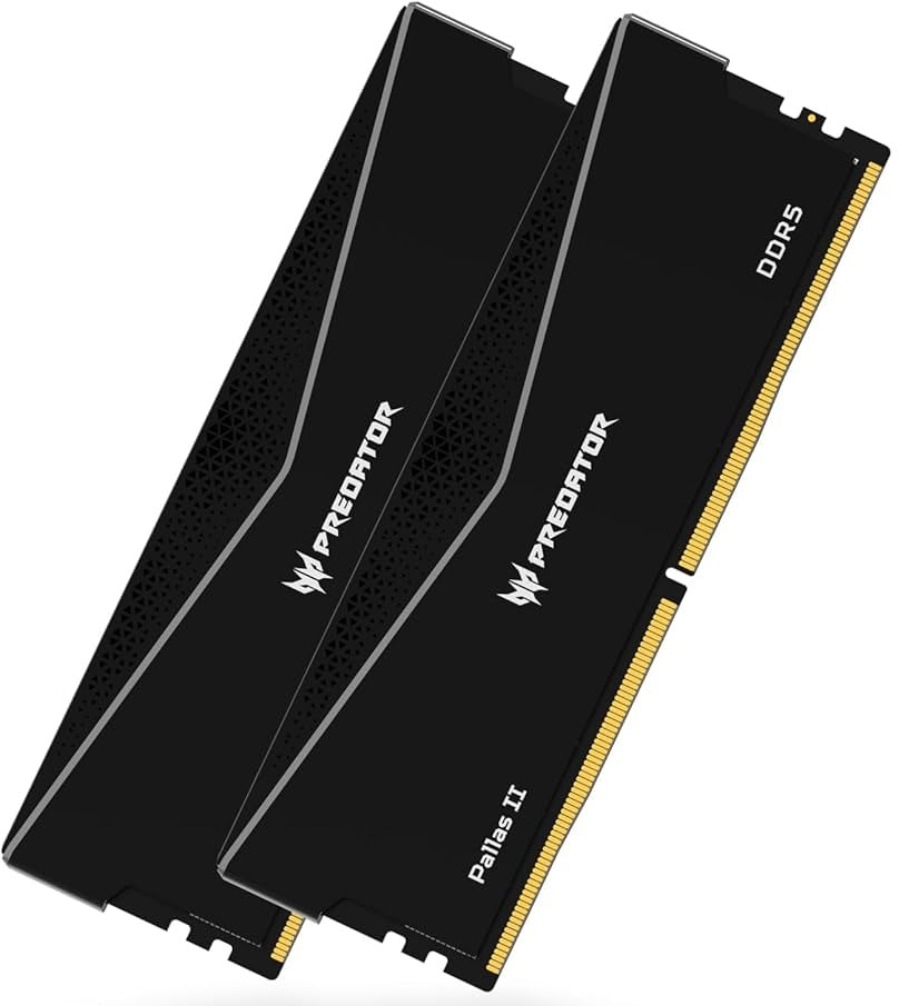 PREDATOR PALLASII DDR5 32GB Black 16GBx2 6000Mhz 1R8 CL34 Black Supports Intel X image 0
