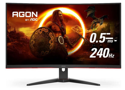 AOC 31.5' Curved 0.5ms 240Hz, FHD 1080 FreeSync Premium, Ultra Narrow Border Gam image 1
