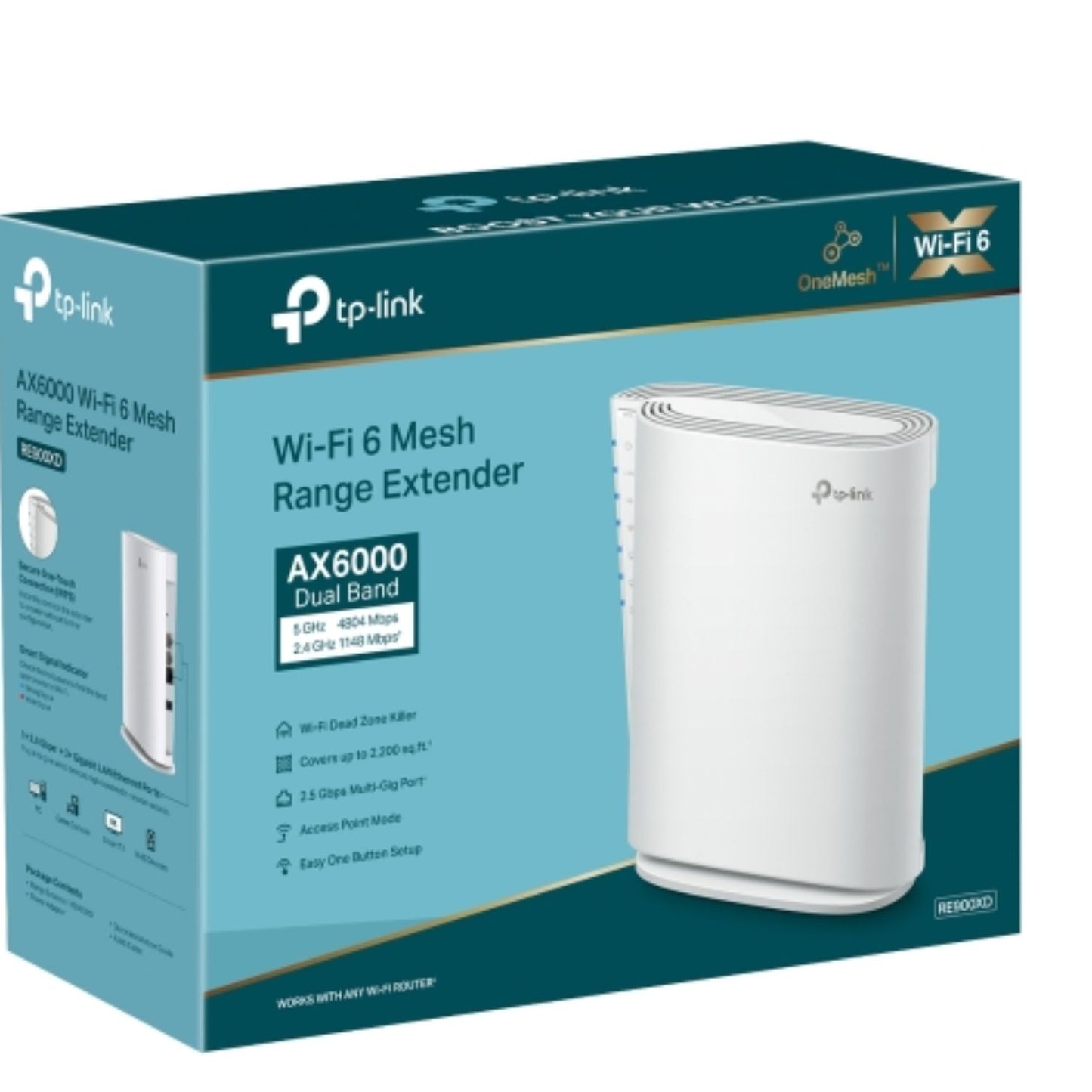 TP-Link RE900XD AX6000 Mesh Wi-Fi 6 Range Extender 1148Mbps@2.4 GHz, 4804Mbps@5 image 3