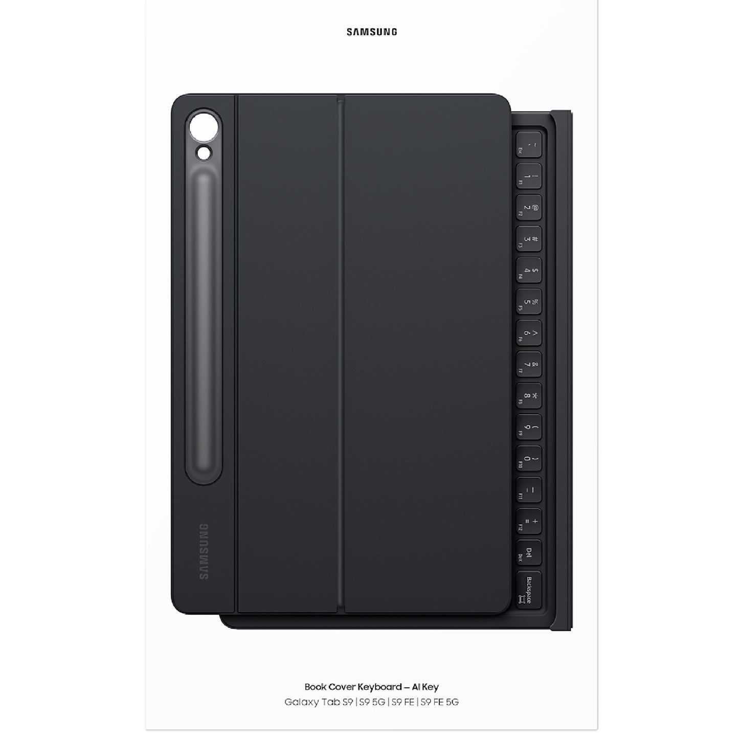 Samsung Galaxy Tab S10 FE / Tab S9 / S9 FE Book Cover Keyboard Black - Magnetic, image 3
