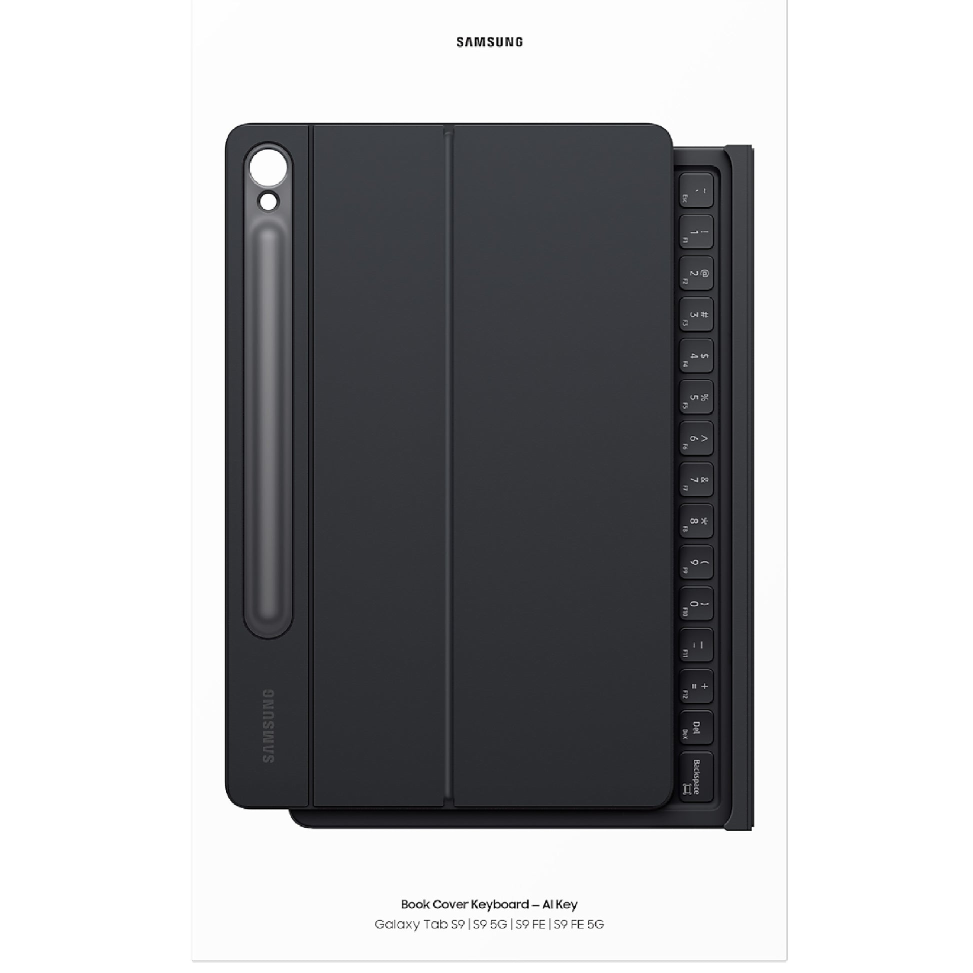 Samsung Galaxy Tab S10 FE / Tab S9 / S9 FE Book Cover Keyboard Black - Magnetic, image 3