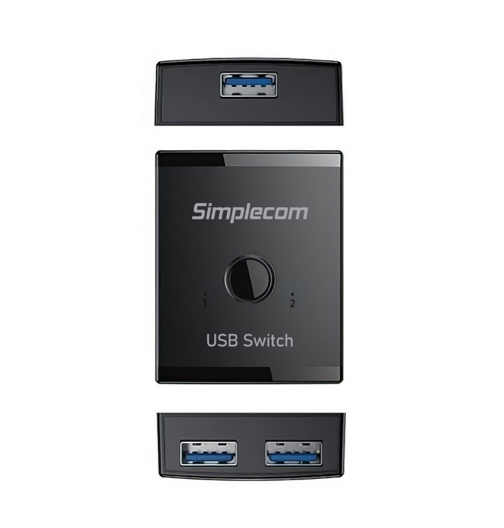 Simplecom KM125 Bi-Directional 2-Way USB 3.0 Switch 1 In 2 Out (2 In 1 Out) 5Gbp image 2