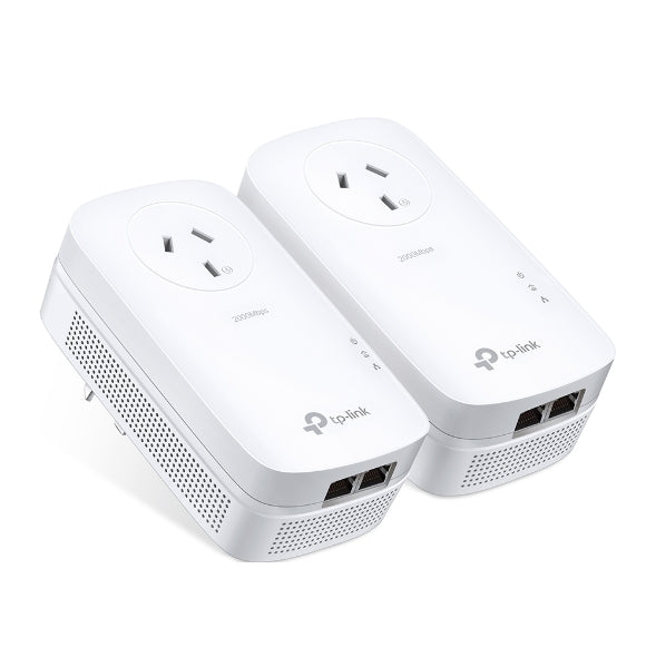 TP-Link TL-PA9020P KIT AV2000 2-Port Gigabit Passthrough Powerline Starter Kit, image 1