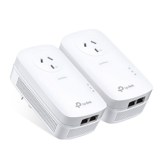 TP-Link TL-PA9020P KIT AV2000 2-Port Gigabit Passthrough Powerline Starter Kit, image 1
