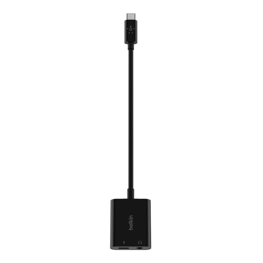 Belkin RockStar 3.5mm Audio + USB-C Charge Adapter - Black(NPA004btBK), 60W PD, image 2