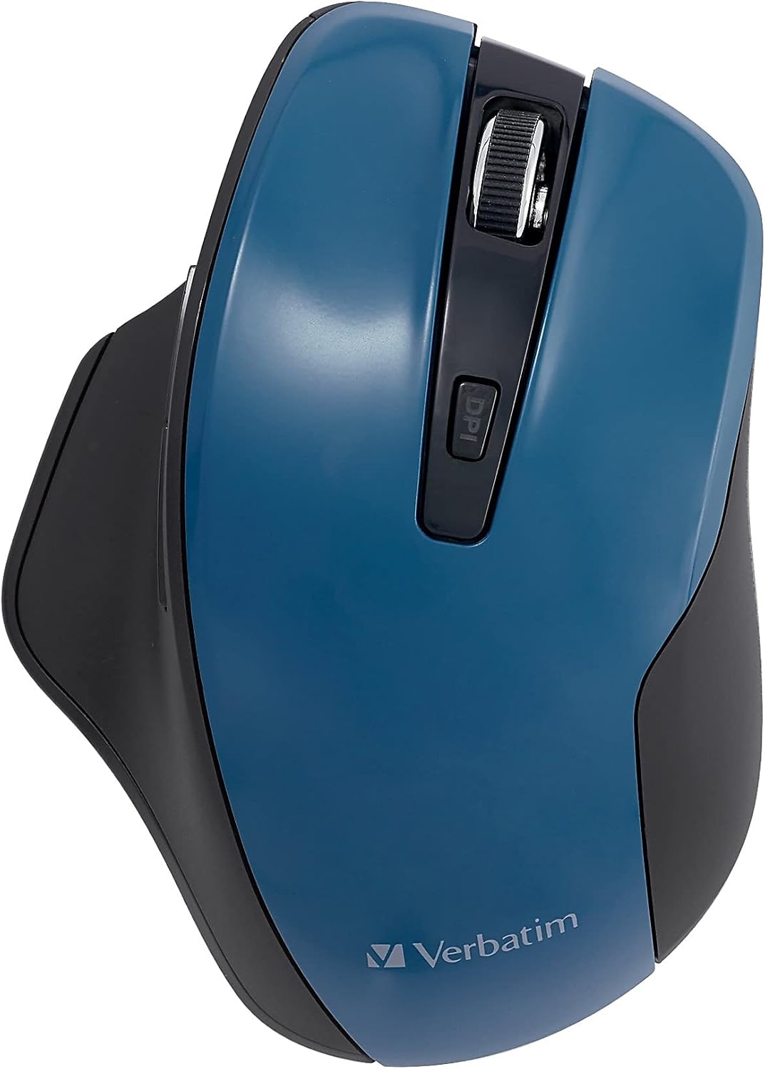 Verbatim 2.4G Wireless Ergonomic LED Silent Mouse - Noiseless and Silent Click Computer Mouse with Nano Receiver for Mac and PC - Graphite