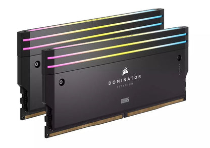 Corsair DOMINATOR® TITANIUM RGB 64GB (2x32GB) DDR5 DRAM 6400MT/s CL32 Intel XMP image 1
