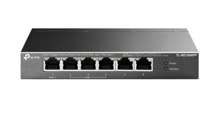 TP-Link TL-SG1006PP 6-Port Gigabit Desktop Switch with 3-Port PoE+ and 1-Port Po image 0