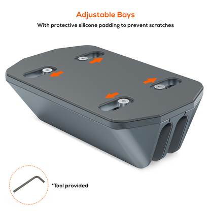 mbeat®  Stage S5 Adjustable Dual Bay Tablet, Laptop and MacBook Vertical Stand image 2