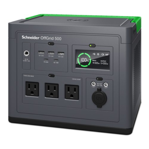 APC OffGrid Portable Power Station 500, 120V, 517Wh Lithium-ion, LCD, 3 NEMA, Si image 0