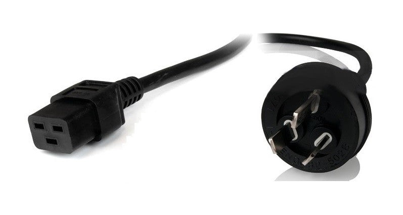 8Ware Power Cable 2m 3-Pin AU to IEC C19 Male to Female image 0