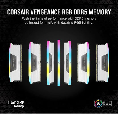 Corsair Vengeance RGB 32GB (2x16GB) DDR5 UDIMM 5600MHz C36 1.25V Desktop Gaming image 2