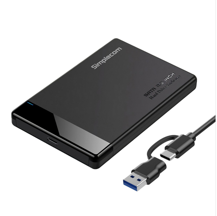 Simplecom SE109 Tool-free 2.5' SATA HDD SSD to USB-C Enclosure USB 3.2 Gen 1 Com image 0