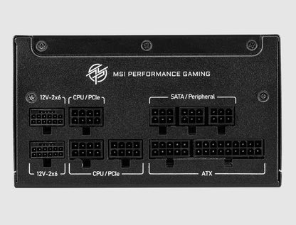 MSI MPG A1000GS PCIE5 1000W ATX Power Supply Unit, 80 PLUS Gold, Fully modular f image 3