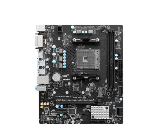 MSI B450M-A PRO MAX AMD M-ATX Motherboard - AM4 Ryzen, 2xDDR4, 4xSATAIII, M.2, 4 image 1