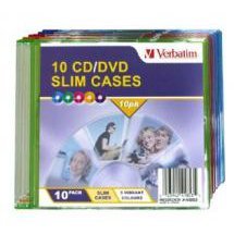 Verbatim CD/DVD Coloured Slim Cases 10 Pack image 0