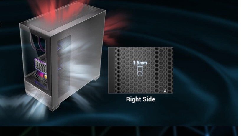ANTEC CX500M ARGB Right side Metal panel image 0