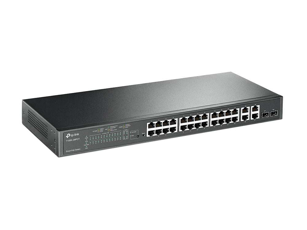 TP-Link T1500-28PCT (TL-SL2428P) JetStream 24-Port 10/100Mbps + 4-Port Gigabit S image 1