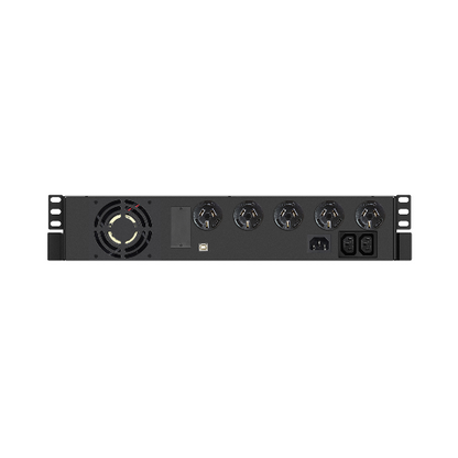 PowerShield Defender RackMount 1500VA, 2RU Shallow depth UPS, 5 AUS sockets, use image 1