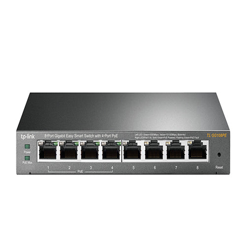 TP-Link TL-SG108PE 8-Port Gigabit Easy Smart Switch with 4-Port PoE, 55W IEEE 80 image 0