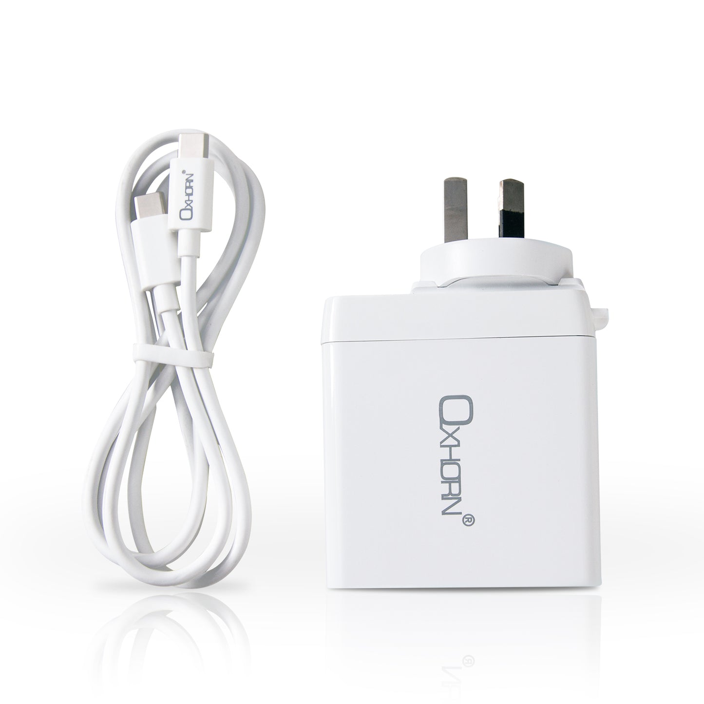 Oxhorn 100W USB GaN Type-C fast Charger, 2x USB-C, 1x USB-A Fast Charger image 3