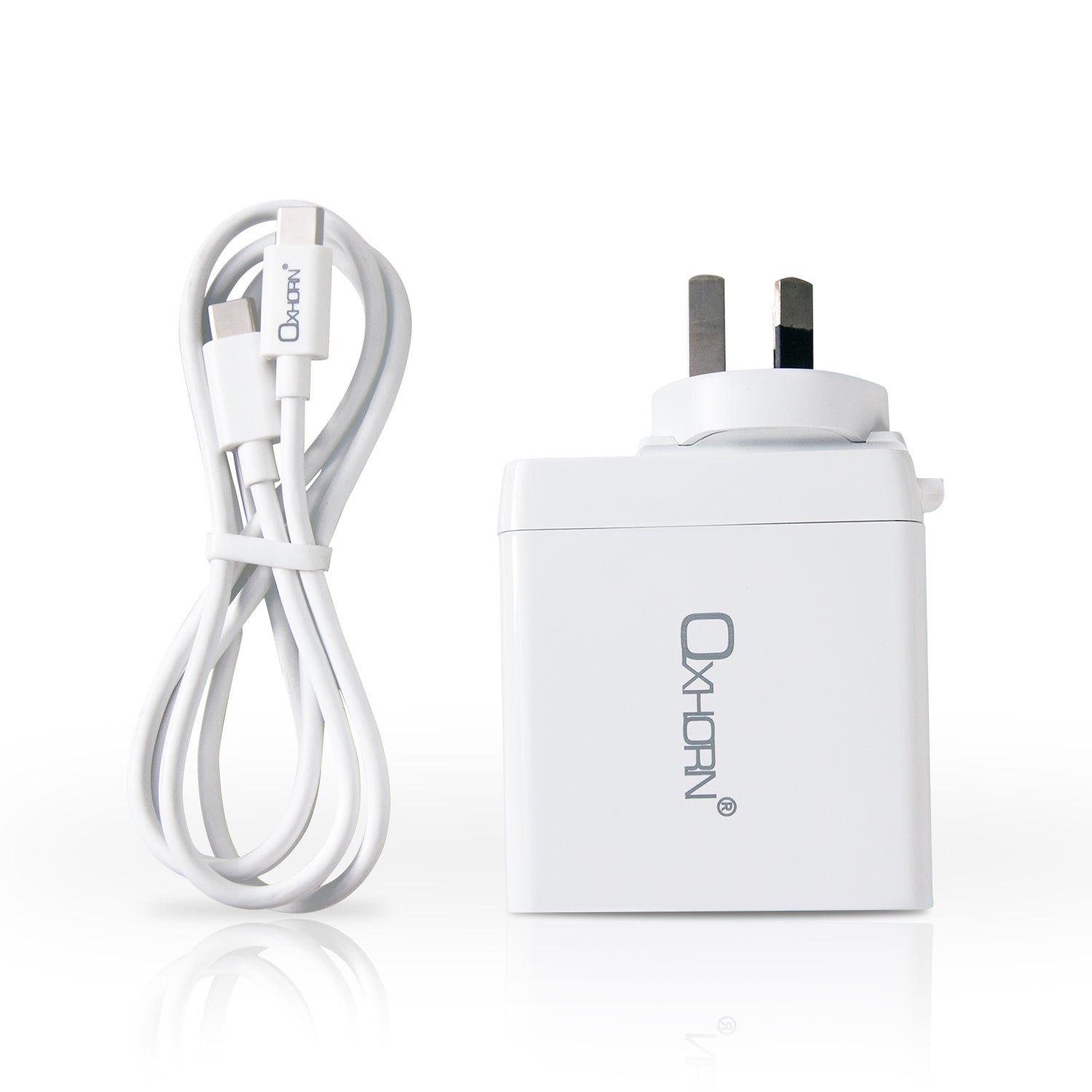 Oxhorn 100W USB GaN Type-C fast Charger, 2x USB-C, 1x USB-A Fast Charger image 3