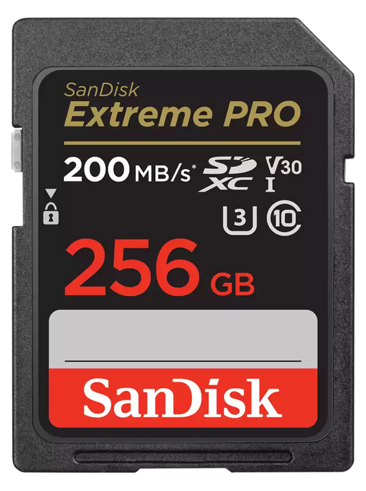 SanDisk 256GB Extreme PRO Memory Card 200MB/s Full HD & 4K UHD Class 30 Speed Sh image 0