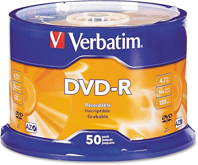Verbatim Spindle 16x 4.7GB DVD-R (Pack of 50)
