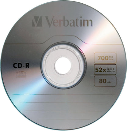 Verbatim CD-R 700MB 80 Minute 52x Recordable Disc - 10 Pack Bulk Box