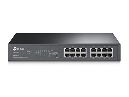 TP-Link TL-SG1016PE 16-Port Gigabit Easy Smart Switch 8-Port PoE+ Rack Mountable image 0
