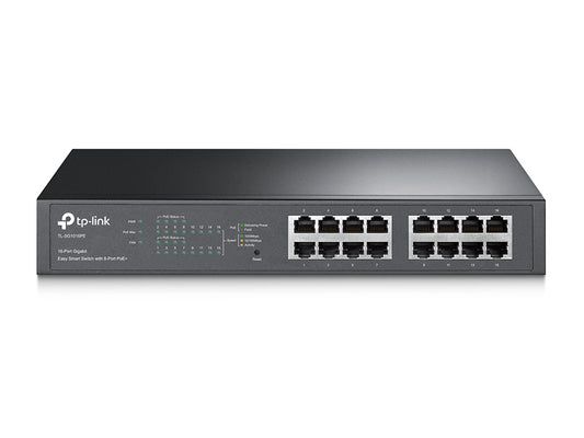TP-Link TL-SG1016PE 16-Port Gigabit Easy Smart Switch 8-Port PoE+ Rack Mountable image 0