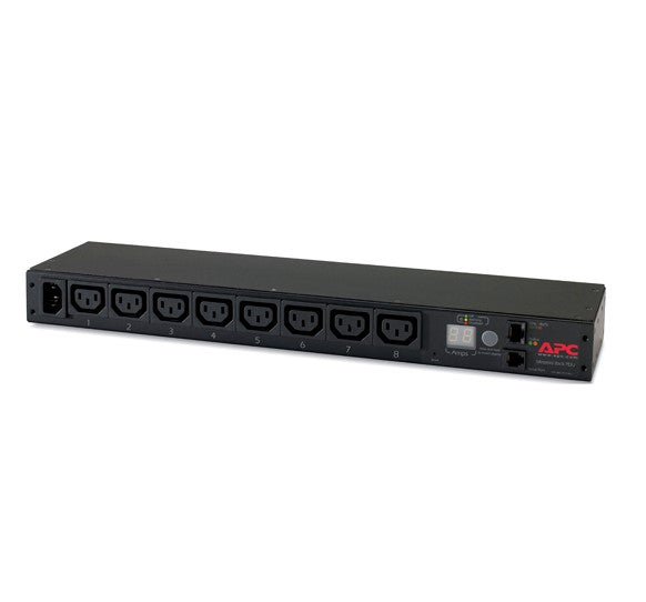 APC Rack PDU, Metered, 1U, 12A/208V, 10A/230V, (8) C13, Horizontal, Load capacit image 0