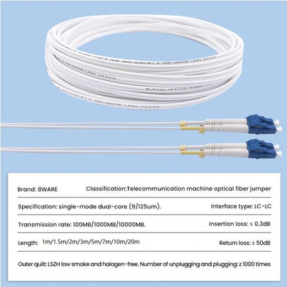 8ware Fibre UPC LC-LC Singlemode Dual-core Optic Duplex Armored Low smoke zero h image 1