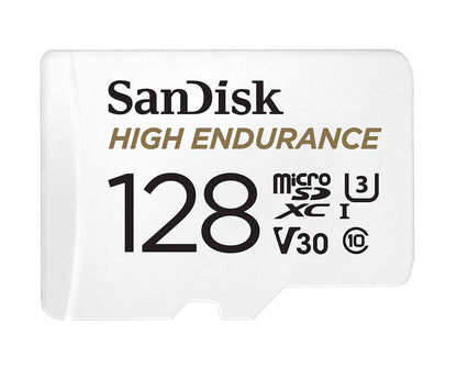 SanDisk High Endurance 128GB microSD 100MB/s 40MB/s 10K hrs 4K UHD C10 U3 V30 -4 image 0