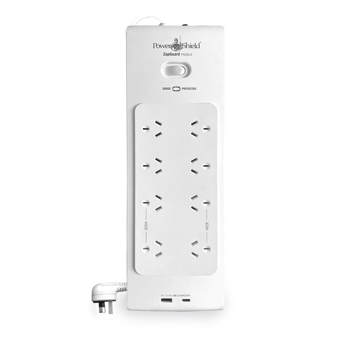 PowerShield PSZ8U2 ZapGuard 8 Way Power Surge Filter Board, USB A / C  Connector image 0