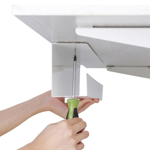 Brateck Under-Desk Cable Tray Organizer  Dimensions:600x114x76mm - White image 1