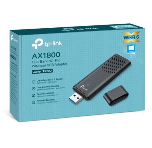 TP-Link Archer TX20U AX1800 Dual Band Wi-Fi 6 Wireless USB Adapter image 0