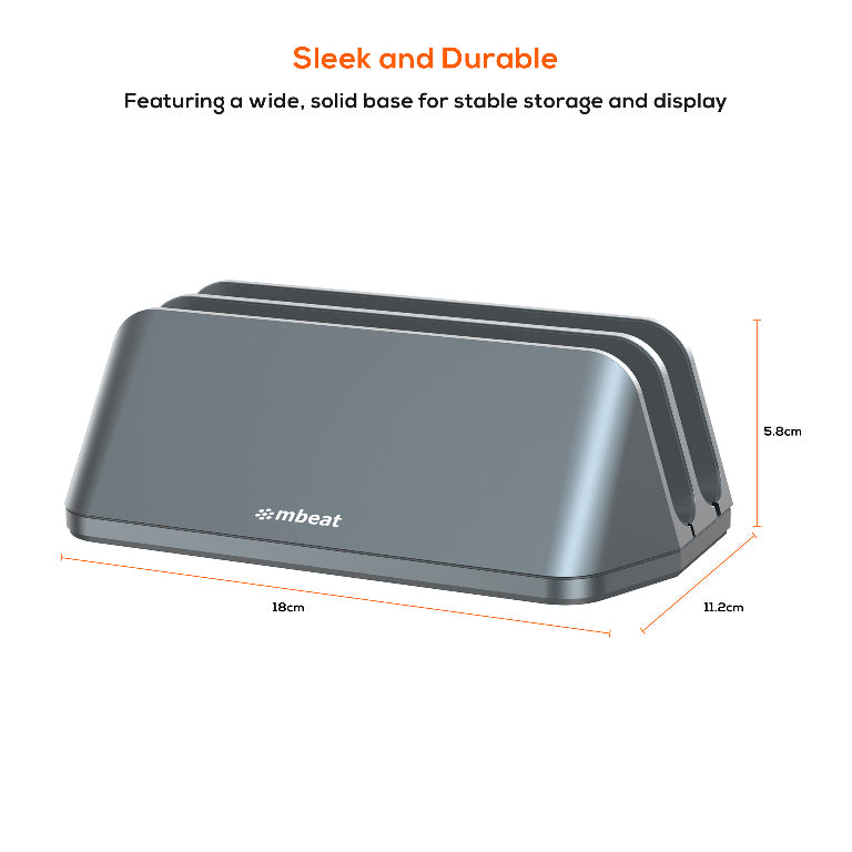 mbeat®  Stage S5 Adjustable Dual Bay Tablet, Laptop and MacBook Vertical Stand image 3