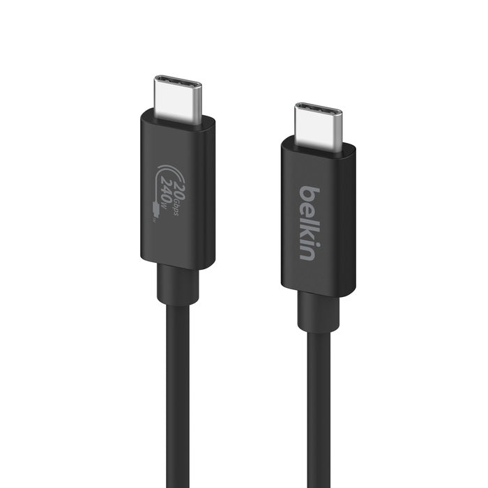 Belkin Connect USB4 Cable, 240W 20Gbps 2m, Black - (INZ004BT2MBK), Thunderbolt 4 image 2