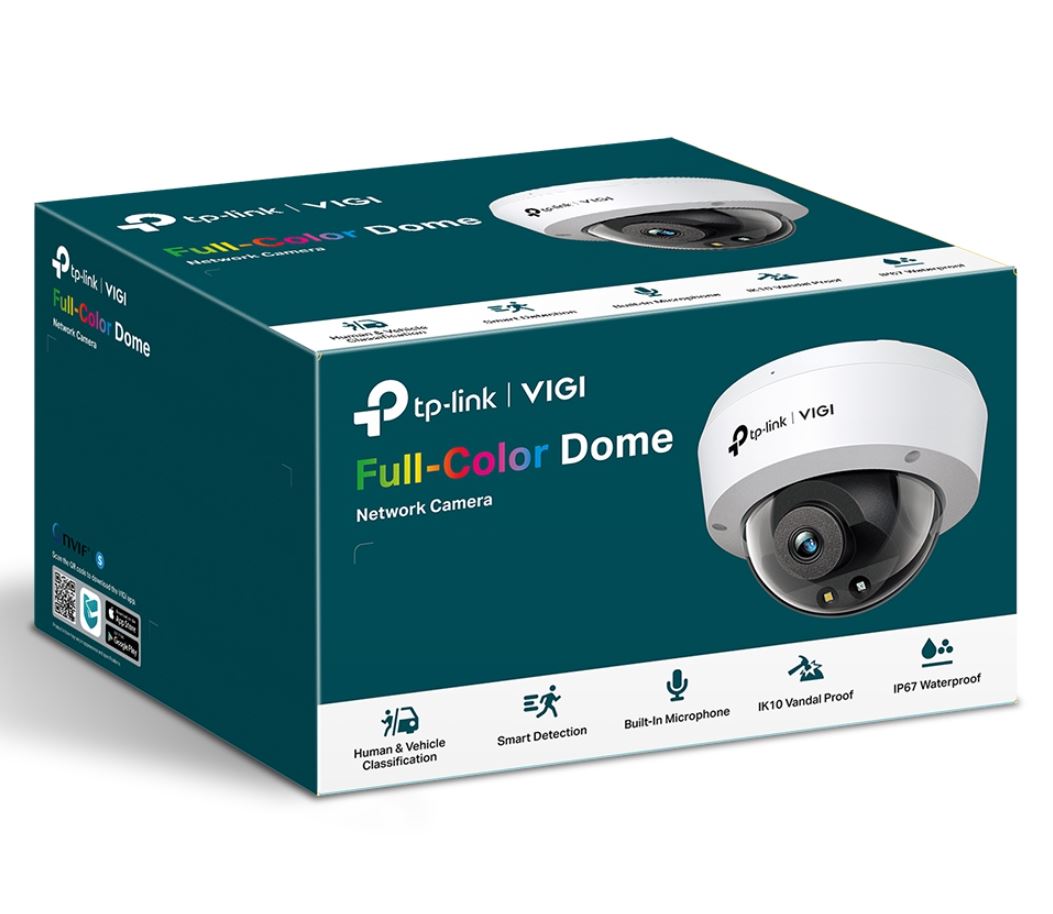 TP-Link VIGI 5MP C250(2.8mm) Full-Color Dome Network Camera 2.8mm Lens, Smart De image 0