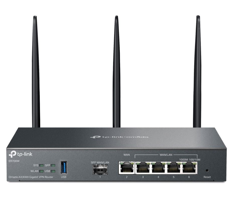 TP-Link ER706W-4G Omada 4G+ Cat6 AX3000 Gigabit VPN Router image 0