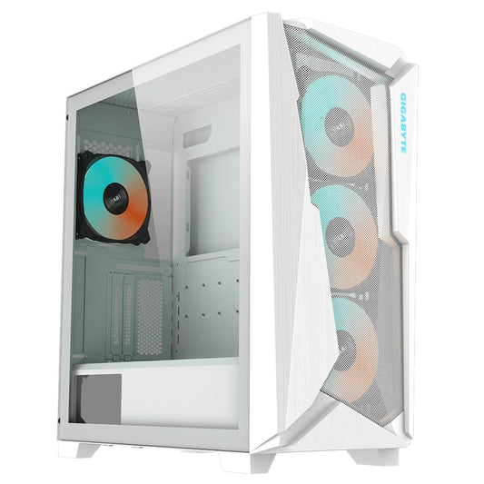 Gigabyte C301 RGB Tempered Glass E-ATX White Mid Tower Gaming Chassis  2x3.5' 2x image 0