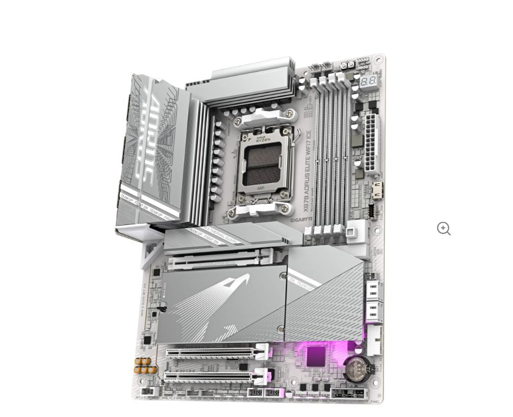 Gigabyte X870 AORUS ELITE WF7 ICE AMD AM5 ATX Motherboard 4x DDR5~256GB,3x PCIe image 1