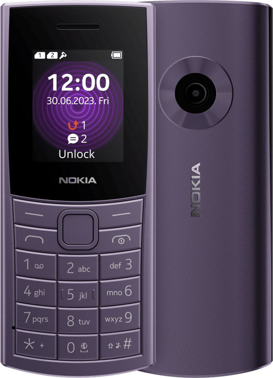 Nokia 110 4G 128MB - Purple (1GF018NPF1L01)*AU STOCK*, 1.8', 48MB/128MB, Dual SI image 0