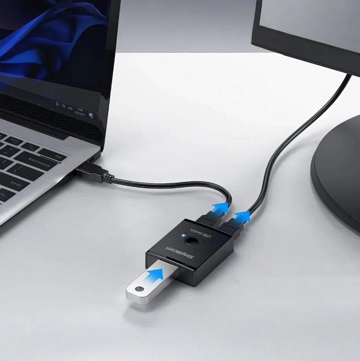 Simplecom KM125 Bi-Directional 2-Way USB 3.0 Switch 1 In 2 Out (2 In 1 Out) 5Gbp image 3