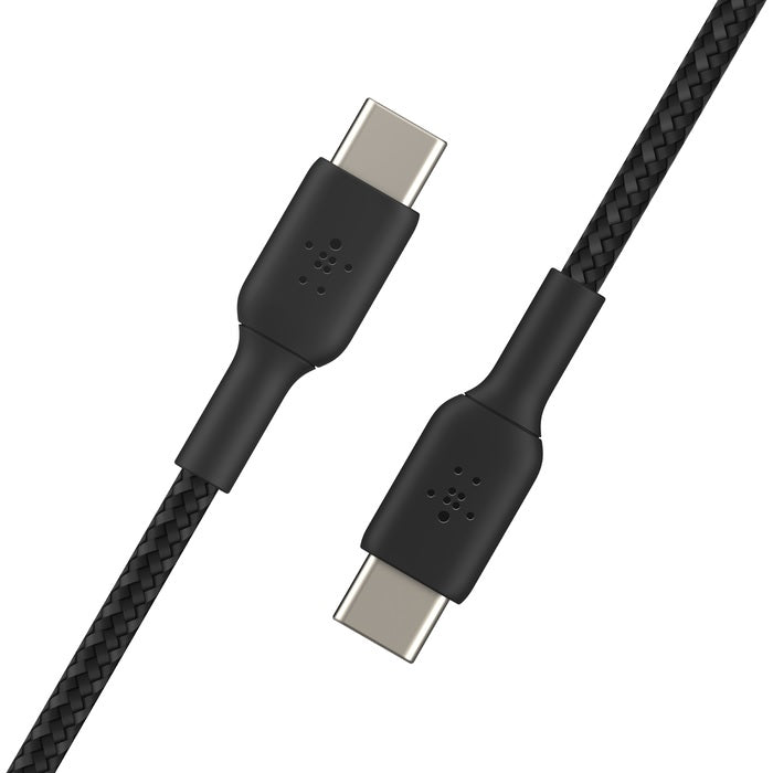 Belkin BoostCharge Braided USB-C to USB-C Cable (1M) - Black (CAB004bt1MBK), 60W image 3