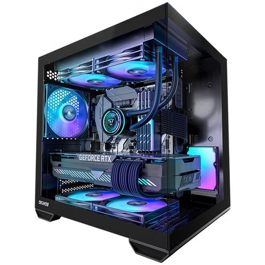 OKINOS Mirage 4 mATX ARGB Case, ARGB controller, 4x ARGB Fans. Ultimate thermal, image 0