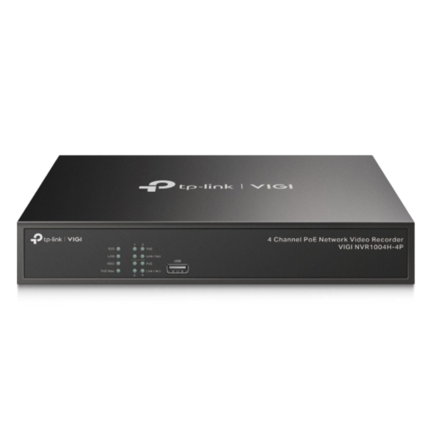 TP-Link VIGI NVR1004H-4P 4 Channel PoE+ Network Video Recorder, 24/7 Continuous image 1